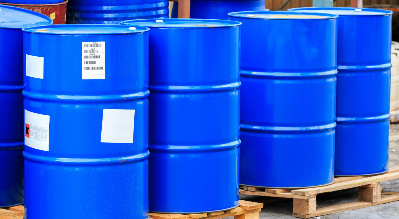 Blue Industrial Chemical Drums